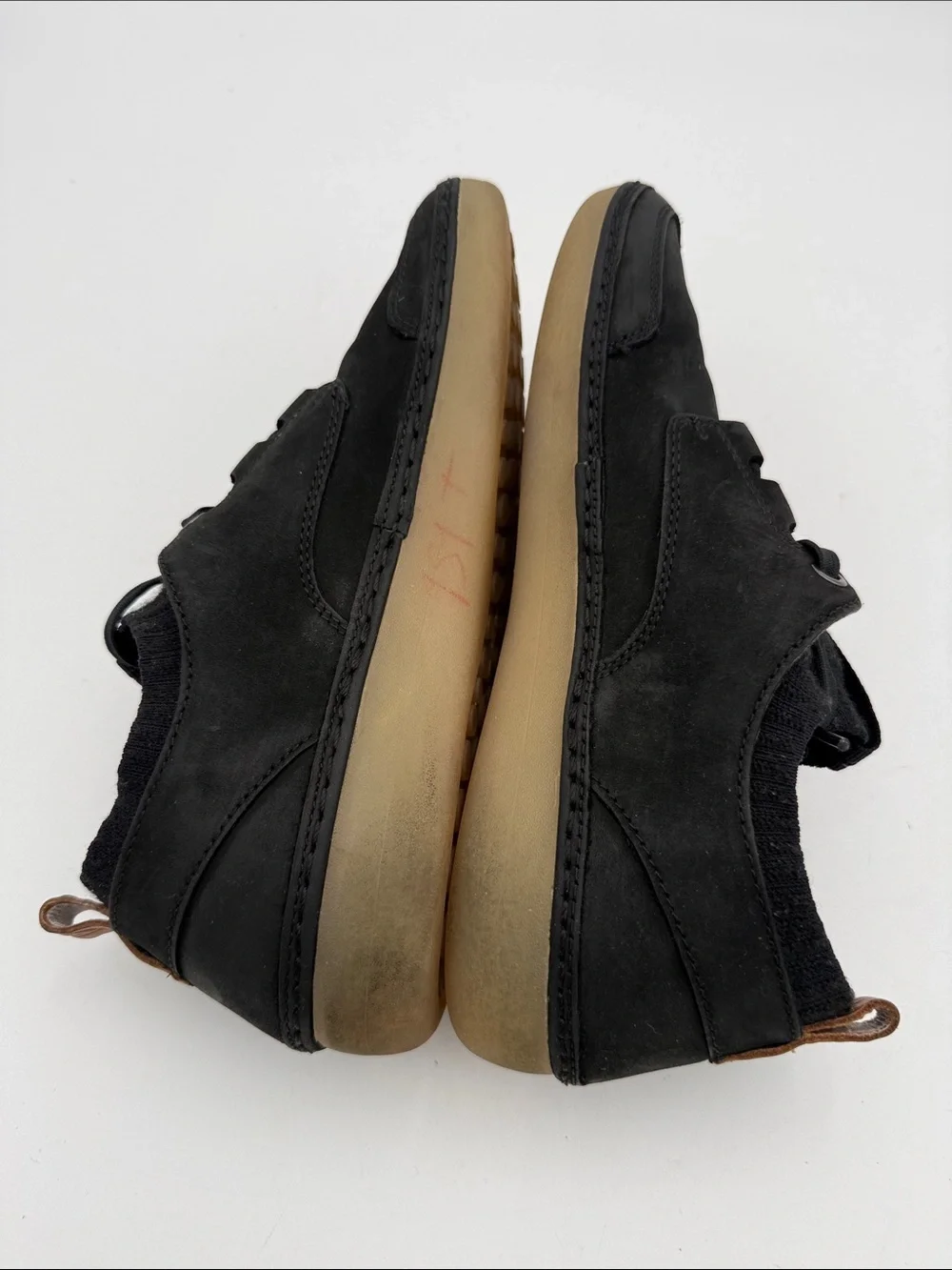 Clarks nature Men's Black Casual Lace-Up Shoes 8.5 leather upper casual office